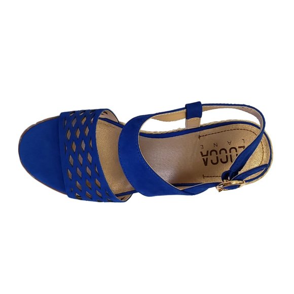 💥🇺🇸 Lucca Lane Haldene Leather Wedge Sandal - Picture 8 of 9